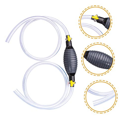 Manual Oil Transfer Pump Kit Hand Hose for Fuel Water Durable Reusable Design Excellent Suction for Cars Outdoor Use Lightweight Portable Siphon Tool