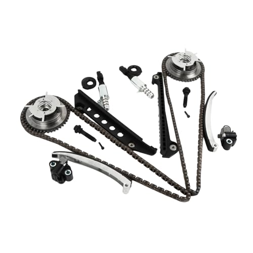 Engine Timing Chain Kit 4.6L Fit for 2005-2010 Mustang for 06-10 Explorer for 06-10 Mountaineer for 09-10 F150 Car Components Sets w Tensioner Guide Rail Cam Gears Solenoid - color: 2009-2010 4.6L VCT Solenoid, size: for F150