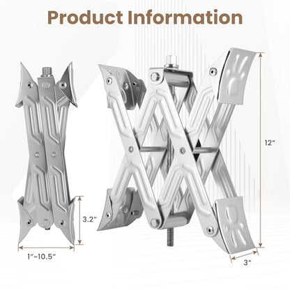 X-Shaped RV Wheel Chock Fit 4.13” to 13.4” Camper Wheel Chock Stabilizer Scissor with Accessories Pair for Travel Trailer, Heavy Duty Tire Wheel Chock Scissor Locking X Chock, 2Pack - size: 13.4inch 2pc