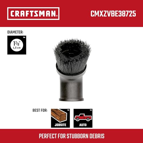 CRAFTSMAN CMXZVBE38725 1-7/8 in. Dusting Brush Wet Dry Vac Attachment - size: Dusting Brush