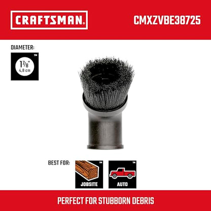 CRAFTSMAN CMXZVBE38725 1-7/8 in. Dusting Brush Wet Dry Vac Attachment - size: Dusting Brush
