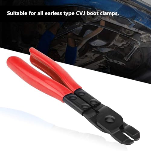 Heavy Duty CV Boot Clamp Pliers Kit - Universal Ear-Type Plier for All Earless Type CV Joint Boot Clamps Banding Carbon Steel Install Tool