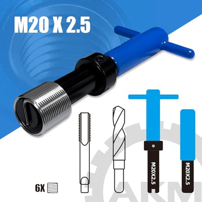 AKM 15PCS M20*2.5 Metric Thread Repair Kit