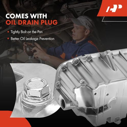 A-Premium Engine Oil Pan Sump with Drain Plug