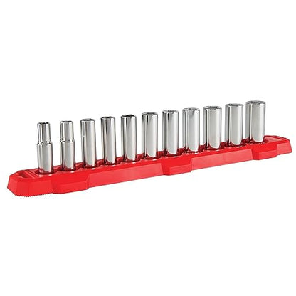 CRAFTSMAN Socket Set, Metric, 3/8" Drive, 6 Pt., 11Piece (CMMT12045) - size: 3/8" in, style: Metric
