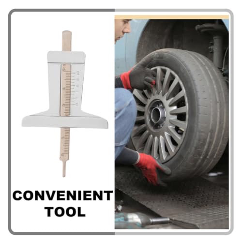 Abaodam 2pcs Tire Tread Depth Gauge Tool for Accurate Measurement of Car Tires Stainless Steel Material with Precise Readings and Replacement