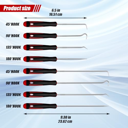 8PCS Precision Pick Set, Pick and Hook Set, Easy Removal Tool for Automotive Oil Seals, Universal Car Accessories Mini Precision Hooks Puller Remover for Car Auto Oil Seal/O-Ring Seal Gasket