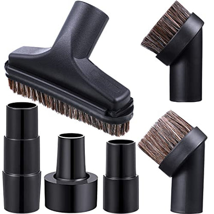 6 Pcs Vacuum Attachments Accessories VAC Attachments 1.25'' 25mm and 36mm Shop Round Dust Brush Vacuum Hose 5.9 Inch Floor Attachment Brush Replacement with 1-1/4 to 1-3/8 Inch Adapter(Simple Style) - style: Simple Style