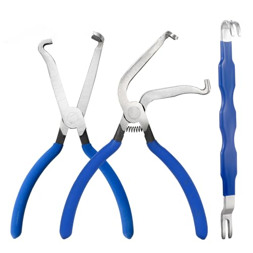 SMOTIVEPRO 3-Piece Electrical Disconnect Pliers for Cars, Automotive Electrical Connector Separator Tool, Connector Removal Tool‌ Kit for Push Tab Style Plugs - color: 3pcs electrical disconnect pliers for cars