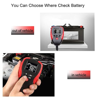 12V Car Battery Tester, Auto Battery Load Analyzer with LCD Display - Test Battery Life Percentage,Voltage, Resistance and CCA Value (AE310-1)