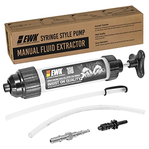 EWK 350cc Automotive Fluid Syringe Extractor with Hose for Car Fluid Extraction - size: 350 ML