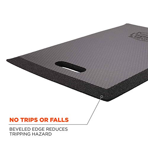 Ergodyne ProFlex 381 Lightweight Kneeling Mat, Thin Foam Knee Cushion, Standard, 14" x 21" x 0.5" ,Black - size: Standard