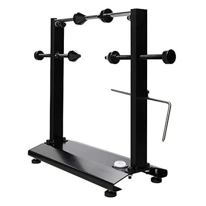 Motorcycle Wheel Balancer Stand with Truing Pointer Fits 13–38mm Axles | Static Tire Balancing and Rim Truing Tool with Dual Bearings and Adjustable Cones, for Dirt Bike Sport Bike Wheels
