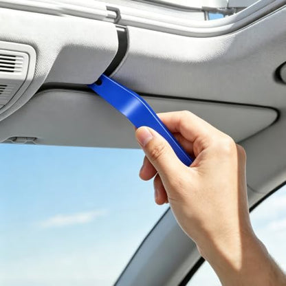 18Pcs Car Trim Removal Tool Kit Pry Tool Set, Panel Clip Pliers Door Panel Removal Tool Automotive Clip Removal Tool, Plastic Pry Tool Kit Auto with Valve Stem Caps for Car Interior Repair, Blue - color: blue