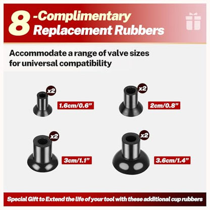 BILITOOLS 2PCS Valve Lapping Kit Valve Grinding Tool with 8 Suction Cups | 4 Sizes Compatibility, For Engine Maintenance - size: 2pcs