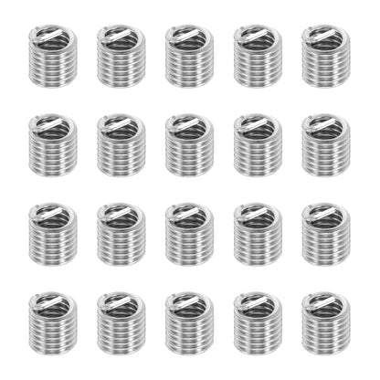 PATIKIL Wire Thread Inserts 1/4-20 UNC 2D 12.8mm, 20Pcs 304 Stainless Steel Helical Coiled Wire Screw Threaded Sleeve Sheath for Mechanical Equipment Automotive Repairs - size: 1/4-20 UNC, 12.8mm