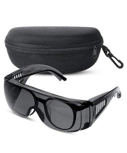 UNCO- Safety Goggles Over Glasses, Protective Goggles, Anti Fog, Work, Safety Glasses Over - color: Tinted Lens, size: 1 Pack