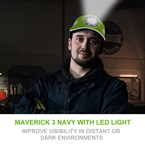 Bump Cap for Safety Baseball Cap Style Hard Hats for Adult Men Women Breathable Lightweight Safety Hat for Head Protection with Reflective Stripes - color: Lime with Light