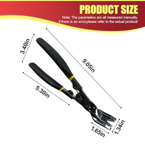 Automotive Panel Clip Removal Tool, Car Upholstery Trim Removal Pliers, Car Dashboard Fastener Push Pin Plier, Vehicle Interior Repair Tool for Most Vehicles (Yellow) - color: Yellow