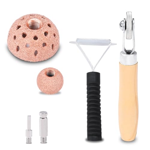 Unicaravan Tire Patch Repair Tools Tire Buffing Wheels 25mm 42mm | Tungsten Carbide Tire Patch Roller Scraping Cutter for Car Tire Grinding Polishing Accessories Kit - size: 25+42mm 6PCS