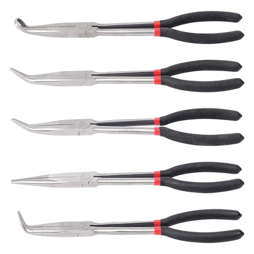 5 Pieces 11 Inch Extra Long Needle Nose Pliers Set