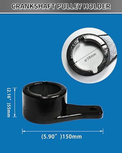 DPTOOL Crankshaft Pulley Holder Harmonic Damper Pulley Remove Tool Compatible with Toyota Lexus 3.0 L6, 3.0 V6, 3.3 V6, 4.0 V8, 4.3 V8
