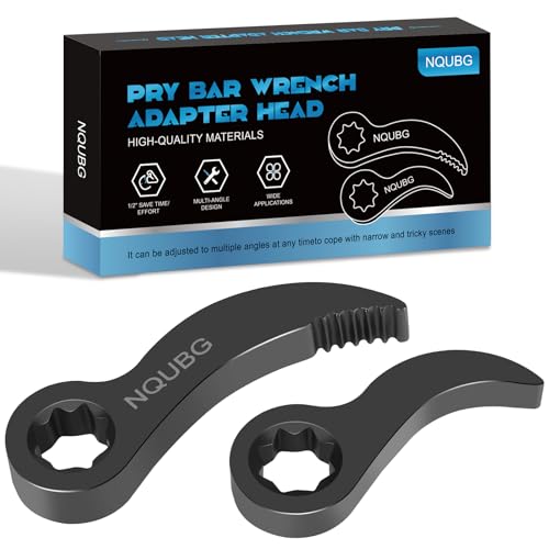 Pry bar wrench adapter，Half Shaft Removal Car Repairing Tools ，Half Shaft Removal Tool ，High quality Crowbar Adapter，2025 Upgraded version1/2"pry bar wrench adaptor head，Ratchet pry bar attachment (2)