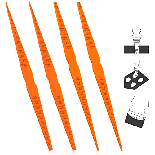 PAGOW 4 Pack Plastic Car Door Panel Gap Alignment Gauge Measuring Tool, Taper Feeler for Auto Car Vehicle-Orange Red | Taper Feeler for Auto Car Vehicle-Orange Red - color: 4 Pack