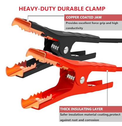 6 Gauge-16 Feet Battery Jumper Cables with Heavy-Duty Alligator Clamps - Reliable and Durable Car Battery Booster Cables for Quick and Safe Jump Starts,Ideal for Trucks,SUVs, and Cars - size: 6-Gauge (16 Feet)