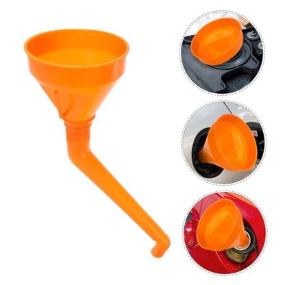 VOSAREA 2pcs Automotive Funnels 17232 Right Angle Long Neck Funnel Set for Easy Engine Oil and Fluids Filling Flexible Spout Design for Spill Use