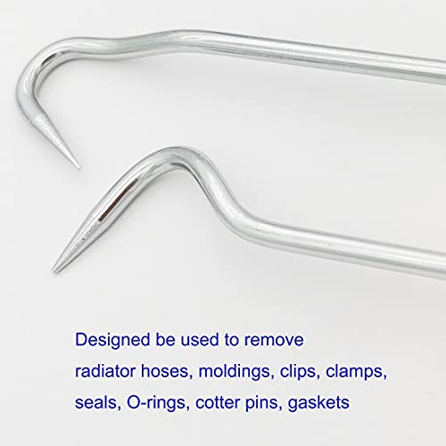 VASTOOLS Hose Removal Hook Pick Set, 10" Hook, 8" Remover, Hose Puller Tool for Radiator Hoses - style: 2pc