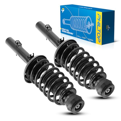 PHILTOP Front Struts for Jetta 1999-2005, Beetle 1998-2006, Golf 1999-2006, 171525 Struts with Coil Spring Assemblies, 2 PCS Shock Absorbers - size: 1999-2006 Volkswagen Golf Front