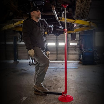 SUNEX TOOLS 6810A, Underhoist Support Stand with Foot Pedal, ¾ Ton Capacity, Large Base, Bearing Mounted Spin Handle, Height Adjustment Under Load, Lightweight, Supports Vehicle Components Only - size: With pedal