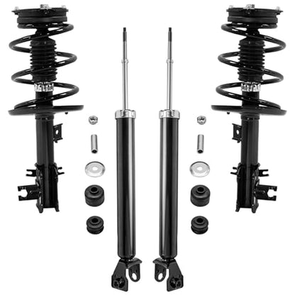 Detroit Axle - Struts Shocks for 2013-2018 Nissan Altima 2 Front Quick | Install Ready Struts with Coil Spring Assembly 2 Rear Shock Absorbers 2014 2015 2016 2017 Replacement Suspension Kit - size: 4AQ47430/ strut shock kit