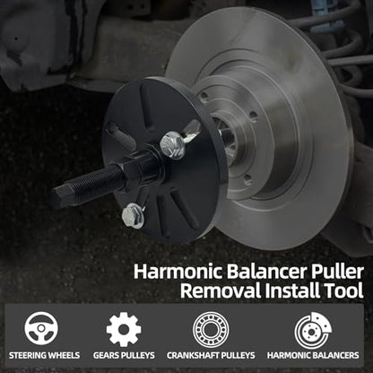 Harmonic Balancer Puller Removal and Install Tool Kit Flywheel Remover Crankshaft Pulley Removal Steering Wheel Pulling Set