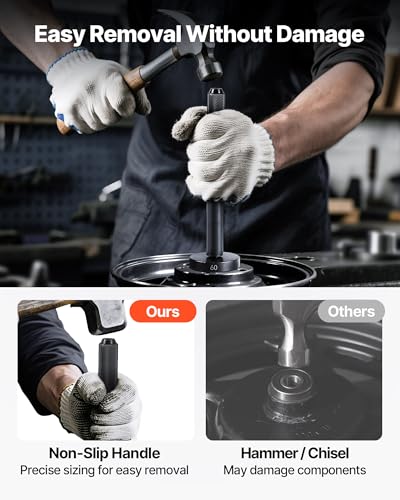 VEVOR 52pcs Custom Bushing Bearing And Seal Driver Set & 16pcs Slide Hammer Puller Set, 2 in 1 Bushing Bearing Driver Press Kit, Heavy Duty Removal Puller Installation Set with 49 Bushings, 10 Collets