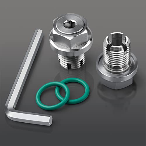 M12.1-1.5 x 15mm Oversize Piggyback Oil Drain Plug, Stainless Steel Self Tapping Oil Pan Thread Repair Kit - size: M12.1-1.5 x 15mm