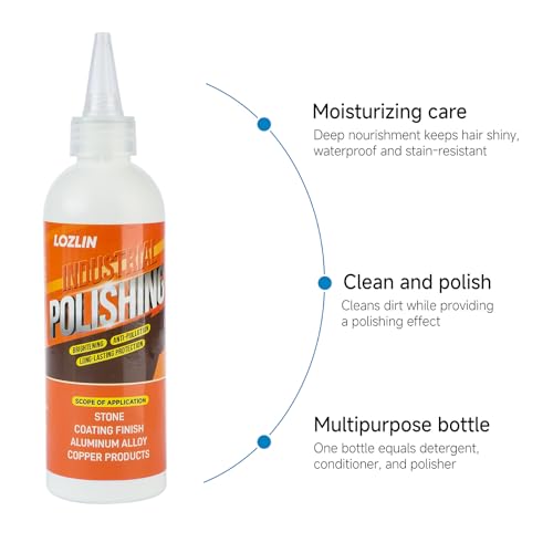 LOZLIN Polishing Paste, Granite Marble Quartz Countertop Scratch Remover, Stainless Steel Metal Repair Cream, High Gloss Mirror Finish for Home Stone Surface Renovation Care
