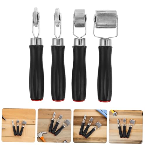 Yardwe 4pcs Automotive Tire Repair Tools Tire Buffing Wheels Set with Plastic Handles 6mm 20mm 40mm for Car Truck Motorcycle Patch Compaction and Polishing