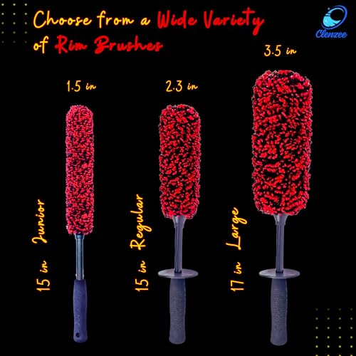 Large Microfiber Wheel Brush for SUVs, RVs & Trucks | Soft Non-Metallic Rim Cleaner Brush with Premium Microfiber Wool | Non-Metallic Wheel Cleaner Brush for Large Size Rim - size: Large