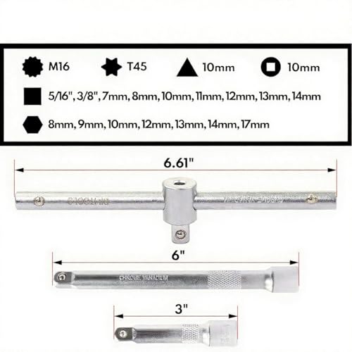 23-Piece Drain Plug Socket Set, 3/8" Drive Oil Drain Plug Key for Back Axle, Differential, Gearboxe, Engine Oil Sump