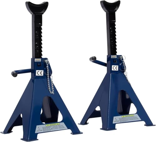 6 Ton (13,000 lbs) Heavy Duty Steel Jack Stands, Double Locking Adjustable Car Jack Stands with Wide Pyramid Base & Large Saddle, 16.7"- 23.8" Lifting Height for SUVs, Trucks & Cars, 1 Pair - size: 1 Pair