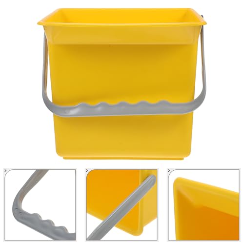Luxshiny Plastic Bucket with Handle and Measuring Scale 2l Capacity Multifunctional Design Large Capacity Utility Bucket for Home Cleaning and Car Detailing