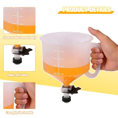 15PCS Car Coolant Funnel Kit, Spill Proof Vehicle Radiator Filling Funnel Bleeder with Adapters, Automotive Radiator Bleeder Kit, Universal for SUV Automobile Truck (Orange)