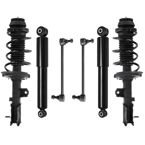 Detroit Axle - 6PC Suspension Kit For 2012-2017 Hyundai Accent | 2 Front Struts w/Coil Spring and 2 Rear Shock Absorbers and 2 Sway Bar end Links Replacement - 6pc Set - size: 6AQS47410/Shock Kit