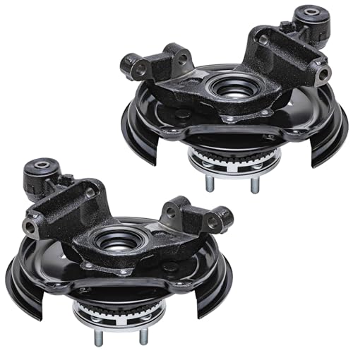 Detroit Axle - Rear Steering Knuckles & Hub Bearings Shock Absorbers Replacement for 2003 2004 2005 Subaru Forester - 4pc Set - size: 4AU48644/Kit
