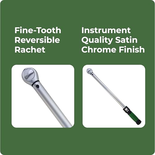 Click-Style Torque Wrench - ½” Drive 50 - 250 ft. lbs. (70-340 n.m) 45 Tooth Ratchet Socket Wrench for Mechanic Tool Set, Easy Read Scale, Ergonomic Grip, Professional Tools for Automotive Repairs - size: 1/2-Inch, style: 50-250 ft.-lb