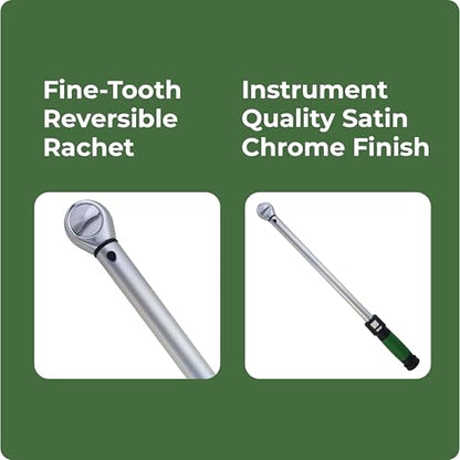 Click-Style Torque Wrench - ½” Drive 50 - 250 ft. lbs. (70-340 n.m) 45 Tooth Ratchet Socket Wrench for Mechanic Tool Set, Easy Read Scale, Ergonomic Grip, Professional Tools for Automotive Repairs - size: 1/2-Inch, style: 50-250 ft.-lb