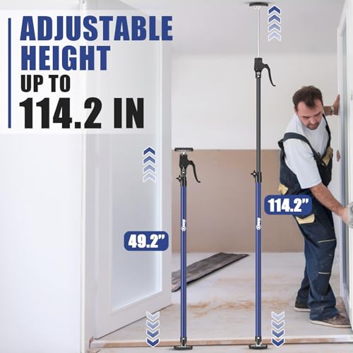 XINQIAO Cabinet Jacks for Installing Cabinets, Heavy Duty Third Hand Tools Adjustable Support Pole from 49.2 in to 114.2 in, 2 PCS - size: 49.2"-114.2" 2PC