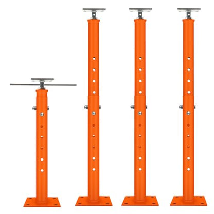 4 Pcs House Floor Jacks Post for Leveling,Adjustable Support Jack 19-36" Height Range,Floor Jack Stand 2 ton - 4400 lbs Height Capacity (Each),Screw Jack,Lift Supports,Level Supports Orange Orange